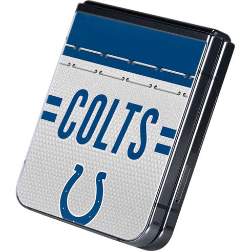 NFL Indianapolis Colts White Striped Galaxy Z Flip5 5G Skin
