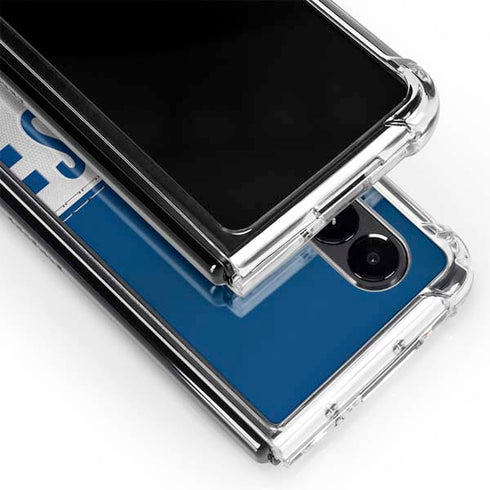 NFL Indianapolis Colts White Striped Galaxy Z Fold4 5G Clear Case