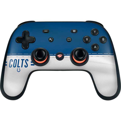 NFL Indianapolis Colts White Striped Google Stadia Controller Skin