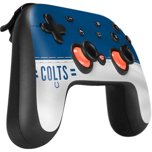 NFL Indianapolis Colts White Striped Google Stadia Controller Skin