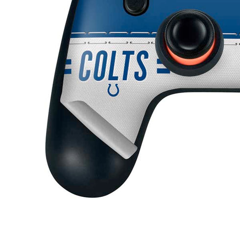 NFL Indianapolis Colts White Striped Google Stadia Controller Skin