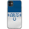 NFL Indianapolis Colts White Striped iPhone 11 Clear Case