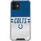 NFL Indianapolis Colts White Striped iPhone 12 Clear Case
