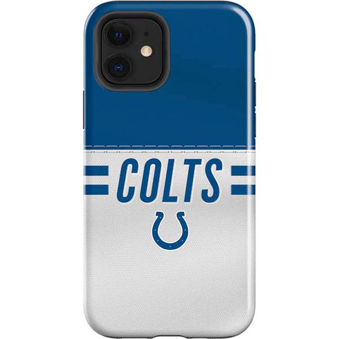 NFL Indianapolis Colts White Striped iPhone 12 Impact Case