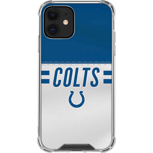 NFL Indianapolis Colts White Striped iPhone 12 Mini Clear Case