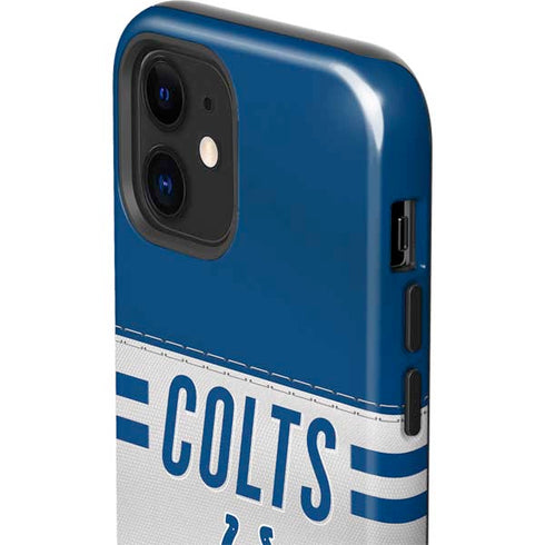 NFL Indianapolis Colts White Striped iPhone 12 Mini Impact Case