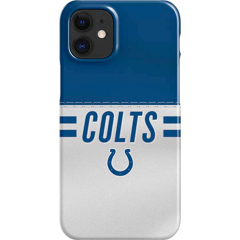 NFL Indianapolis Colts White Striped iPhone 12 Mini Lite Case