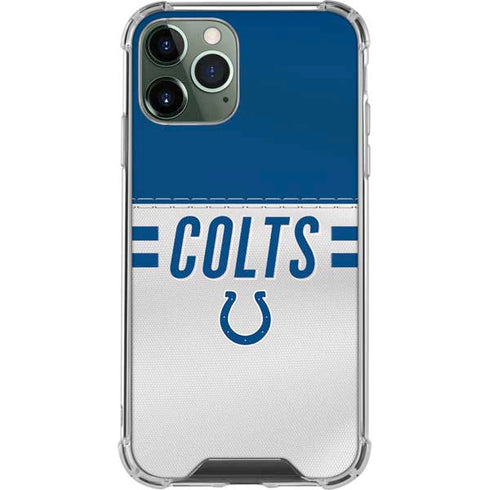 NFL Indianapolis Colts White Striped iPhone 12 Pro Clear Case