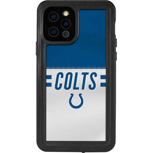 NFL Indianapolis Colts White Striped iPhone 12 Pro Waterproof Case