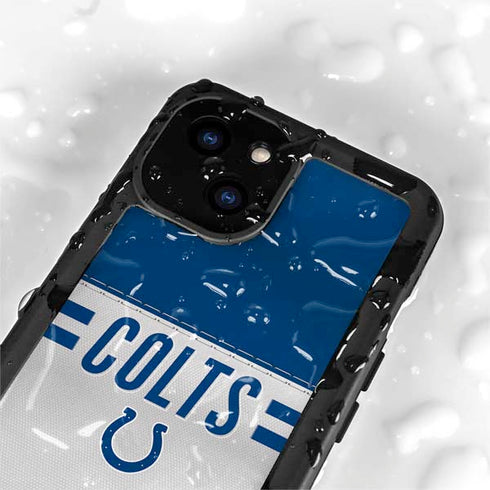NFL Indianapolis Colts White Striped iPhone 13 Mini Waterproof Case