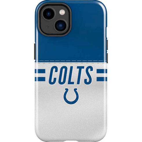 NFL Indianapolis Colts White Striped iPhone 14 Plus Impact Case