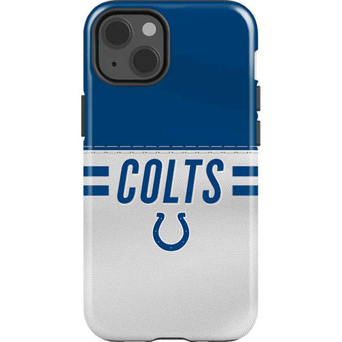 NFL Indianapolis Colts White Striped iPhone 14 Impact Case