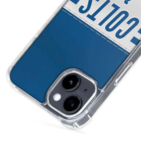 NFL Indianapolis Colts White Striped iPhone 15 Plus MagSafe Case