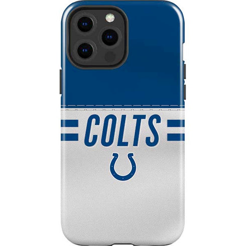 NFL Indianapolis Colts White Striped iPhone 15 Pro Max Impact Case