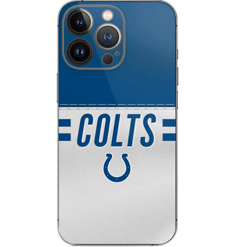 NFL Indianapolis Colts White Striped iPhone 14 Pro Skin