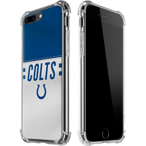 NFL Indianapolis Colts White Striped iPhone 7/8 Plus Clear Case
