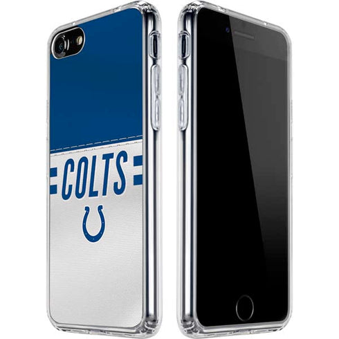 NFL Indianapolis Colts White Striped iPhone SE (2nd & 3rd Gen) Clear Case
