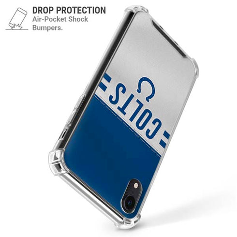 NFL Indianapolis Colts White Striped iPhone XR Clear Case