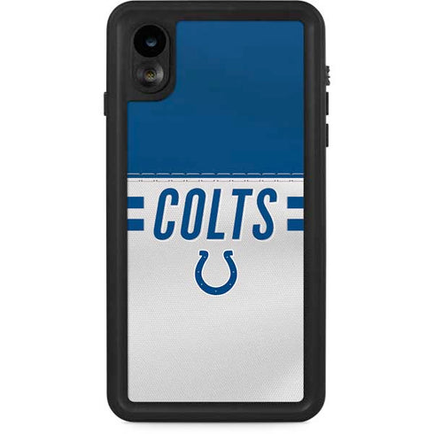 NFL Indianapolis Colts White Striped iPhone XR Waterproof Case