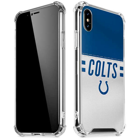 NFL Indianapolis Colts White Striped iPhone XS Max Clear Case