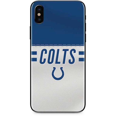 NFL Indianapolis Colts White Striped iPhone XS Skin