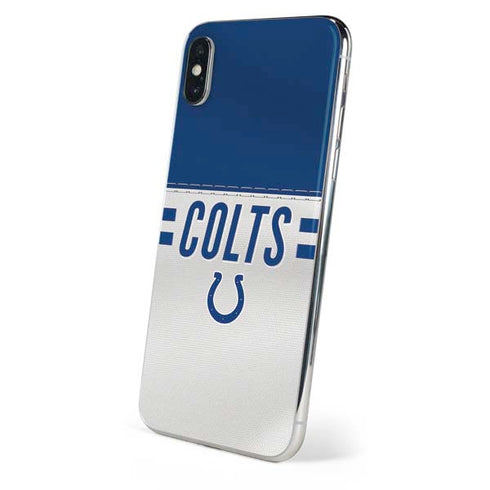 NFL Indianapolis Colts White Striped iPhone XS Skin