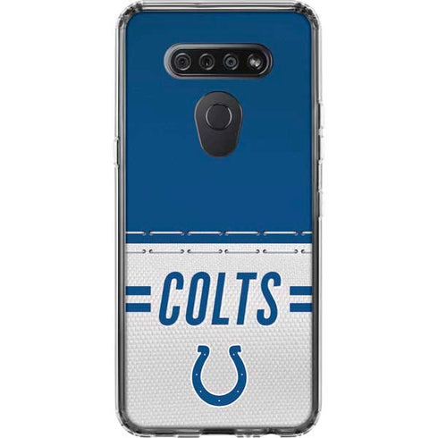 NFL Indianapolis Colts White Striped LG K51/Q51 Clear Case