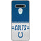 NFL Indianapolis Colts White Striped LG Stylo 6 Clear Case