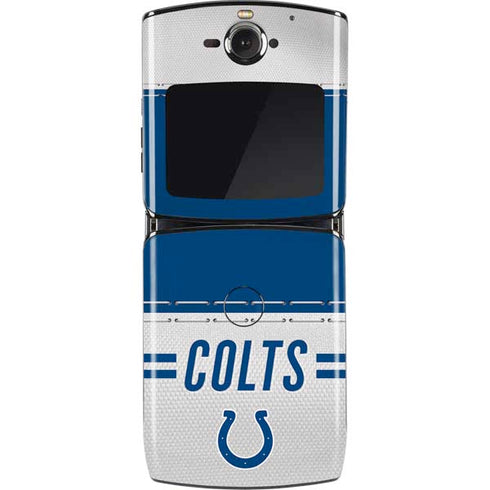 NFL Indianapolis Colts White Striped Motorola RAZR Skin