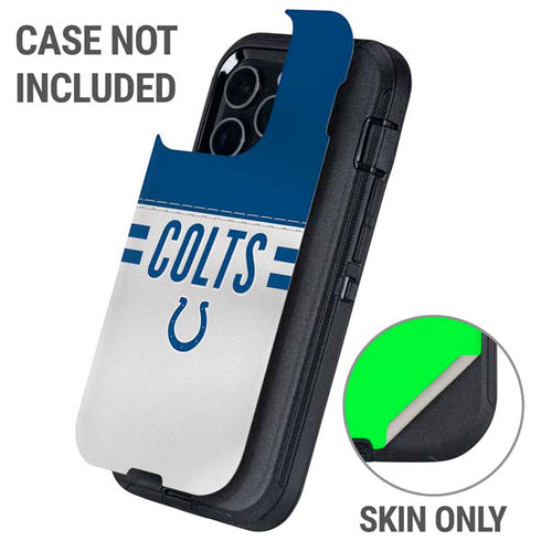 NFL Indianapolis Colts White Striped Otterbox Defender iPhone Skin