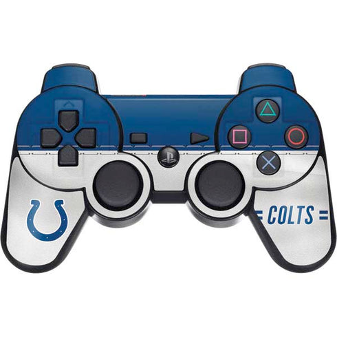 NFL Indianapolis Colts White Striped PS3 Dual Shock wireless controller Skin