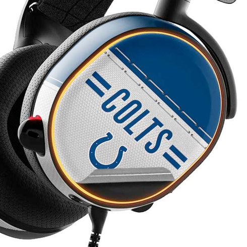 NFL Indianapolis Colts White Striped SteelSeries Arctis 3 Skin