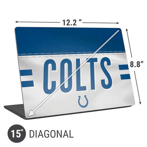NFL Indianapolis Colts White Striped Universal Laptop 15in (12.2 x 8.8in) Skin
