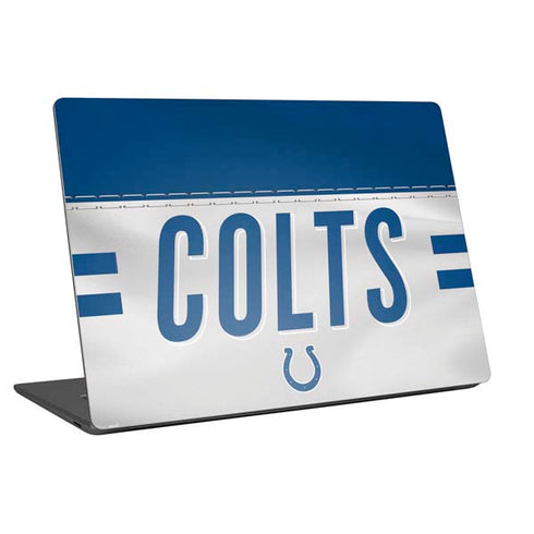 NFL Indianapolis Colts White Striped Universal Laptop 16in (13 x 9.4in) Skin