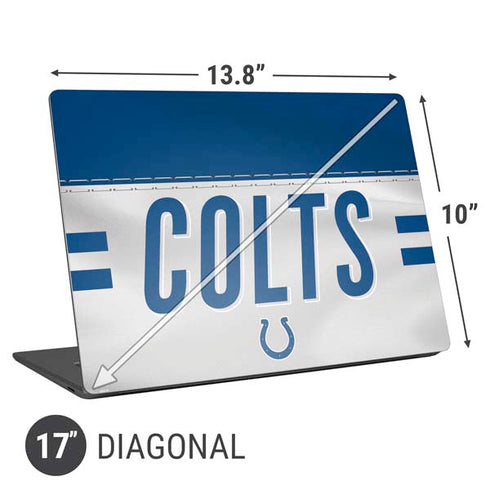 NFL Indianapolis Colts White Striped Universal Laptop 17in (13.8 x 10in) Skin