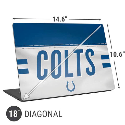 NFL Indianapolis Colts White Striped Universal Laptop 18in (14.6 x 10.6in) Skin