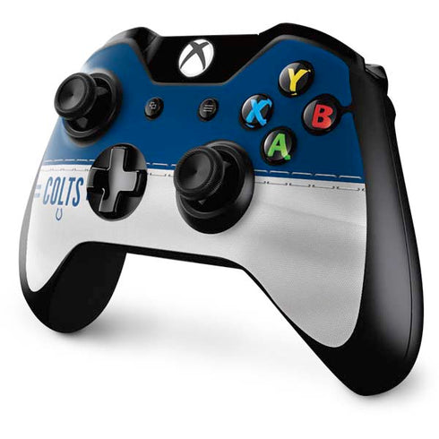 NFL Indianapolis Colts White Striped Xbox One Controller Skin
