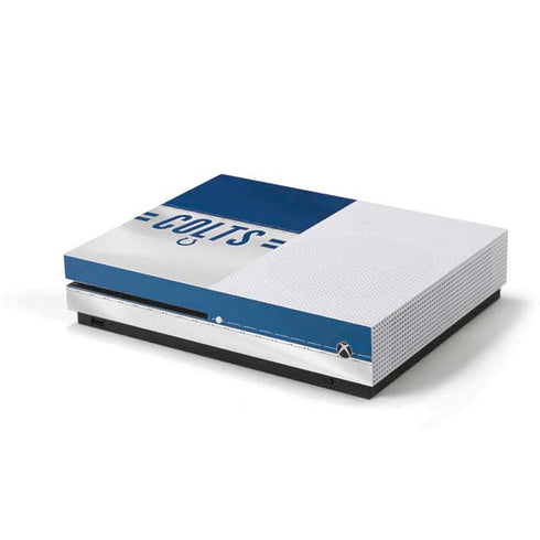 NFL Indianapolis Colts White Striped Xbox One S Console Skin