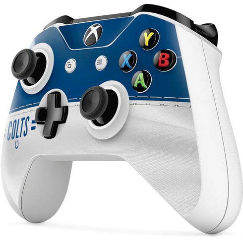 NFL Indianapolis Colts White Striped Xbox One S Controller Skin