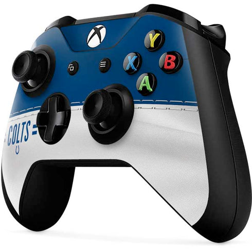 NFL Indianapolis Colts White Striped Xbox One X Controller Skin