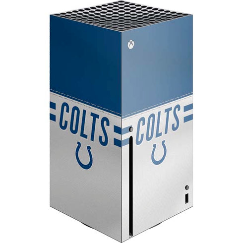 NFL Indianapolis Colts White Striped Xbox Series X Console Skin