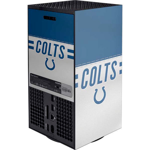 NFL Indianapolis Colts White Striped Xbox Series X Console Skin