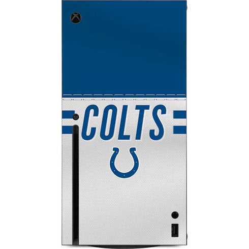 NFL Indianapolis Colts White Striped Xbox Series X Console Skin