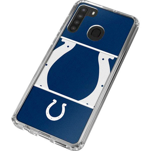 NFL Indianapolis Colts Zone Block Galaxy A21 Clear Case