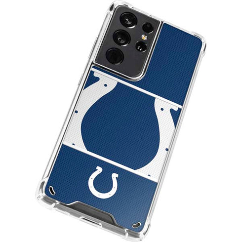 NFL Indianapolis Colts Zone Block Galaxy S21 Ultra 5G Clear Case