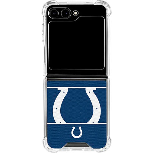 NFL Indianapolis Colts Zone Block Galaxy Z Flip5 5G Clear Case