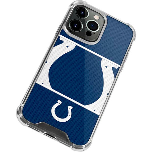 NFL Indianapolis Colts Zone Block iPhone 13 Pro Max Clear Case