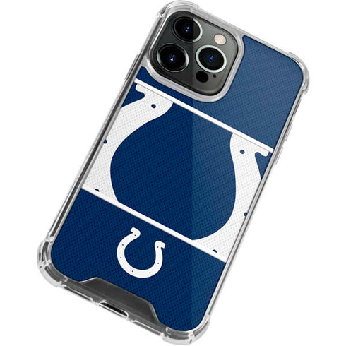 NFL Indianapolis Colts Zone Block iPhone 14 Pro Clear Case