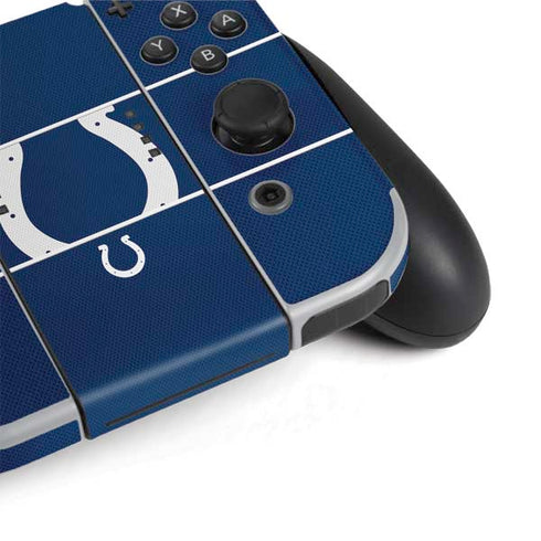 NFL Indianapolis Colts Zone Block Nintendo Switch OLED (2021) Skin