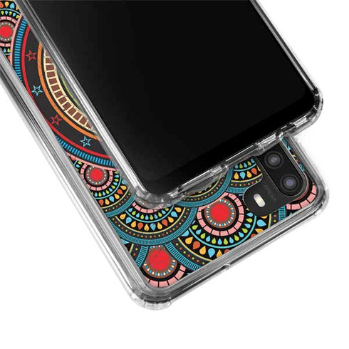 Infinite Circle Colored Galaxy A21 Clear Case